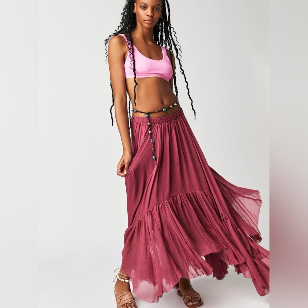 Free People One Clover maxi skirt red size L